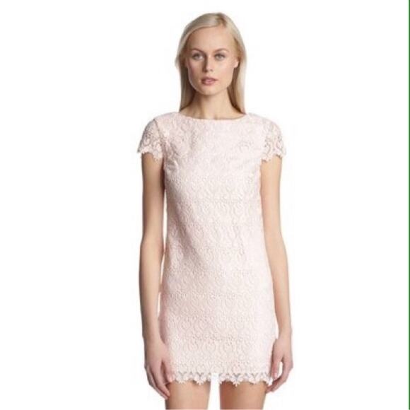 Cynthia Steffe | Reese Cap Sleeve Lace Shift Dress Size 2 - Picture 1 of 15